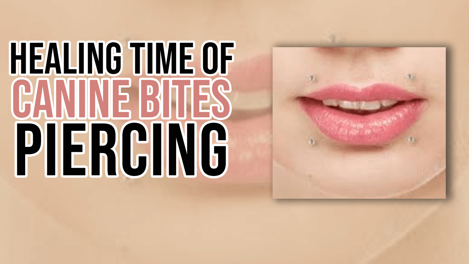 Healing Time of Canine Bites Piercing